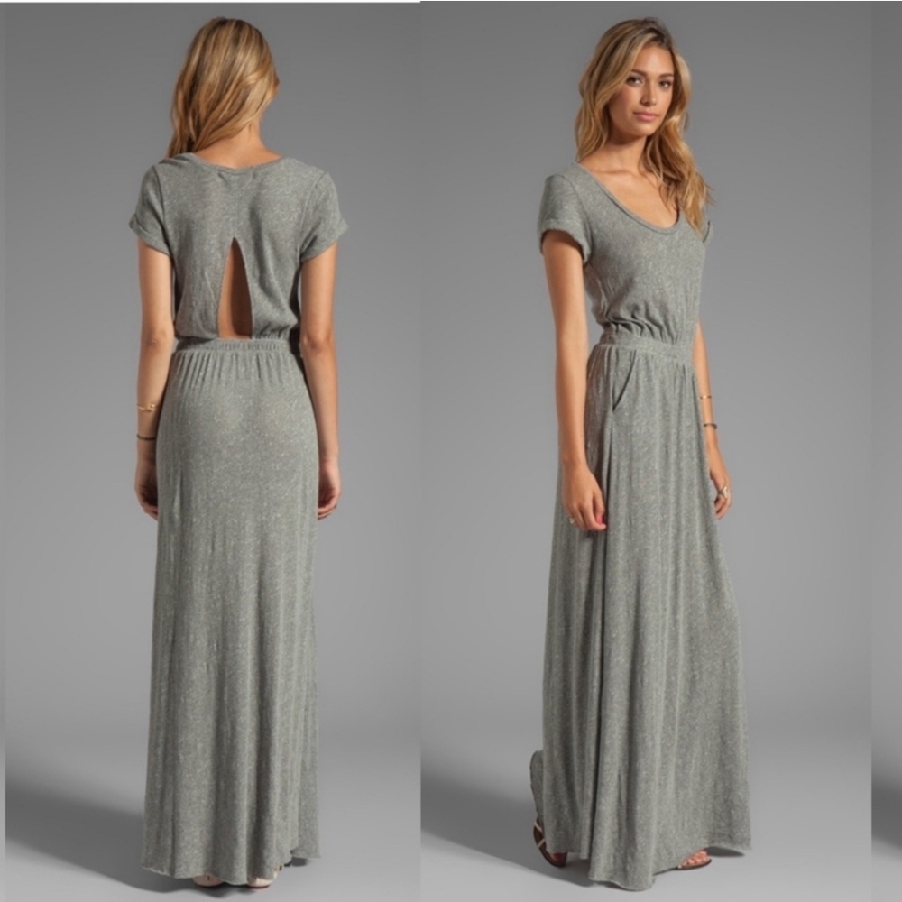 Free People Beach Audrina Heather Gray Maxi Dress